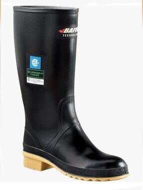 BAFFIN RUBBER RAIN BOOTS CSA PROTECTIVE FOOTWEAR BLACK WOMEN'S 6